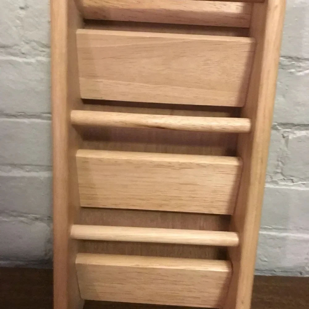 Three-slot Light Oak Mail Holder